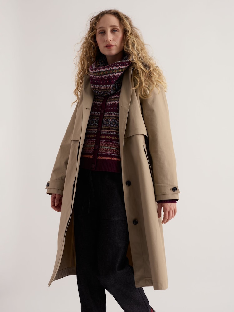 Seasalt Cornwall Natural Sea Lights Trench Coat - Image 1 of 5 Seasalt Cornwall Natural Sea Lights Trench Coat - Image 1 of 5
