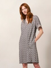 White Stuff Natural Cora Linen Blend Dress - Image 1 of 6