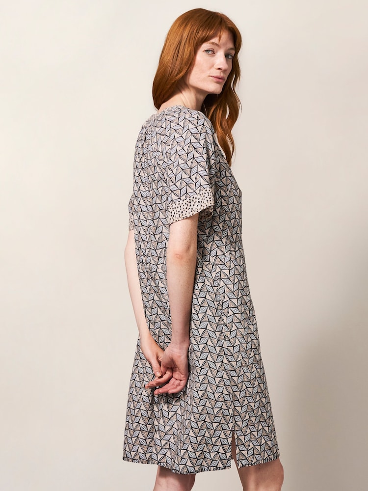 White Stuff Natural Cora Linen Blend Dress - Image 2 of 6