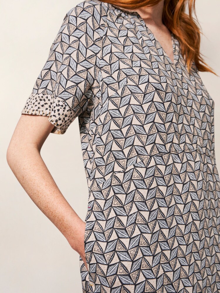 White Stuff Natural Cora Linen Blend Dress - Image 4 of 6