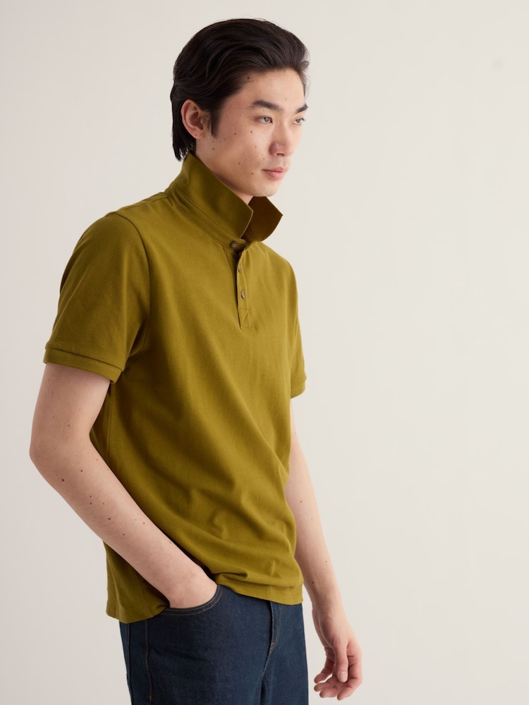 Seasalt Cornwall Khaki Green Balefire Polo Shirt - Image 1 of 5 Seasalt Cornwall Khaki Green Balefire Polo Shirt - Image 1 of 5