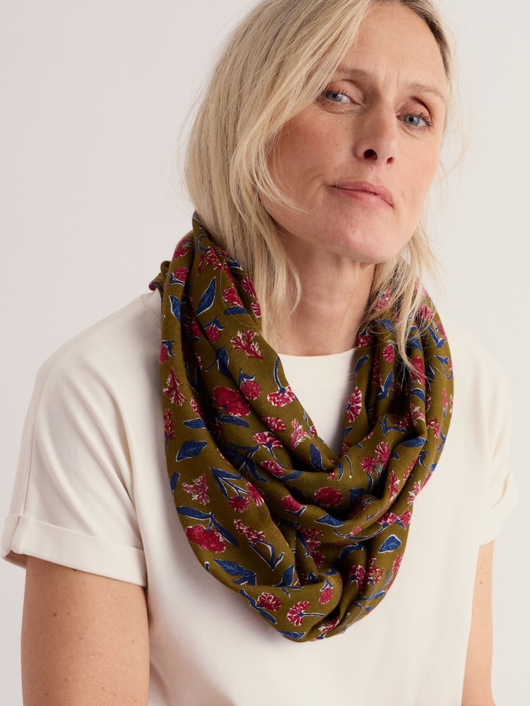 Seasalt Cornwall Green Pentillie Snood Scarve - Image 1 of 3 Seasalt Cornwall Green Pentillie Snood Scarve - Image 1 of 3