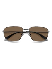 Polaroid Grey Navigator Sunglasses - Image 4 of 6