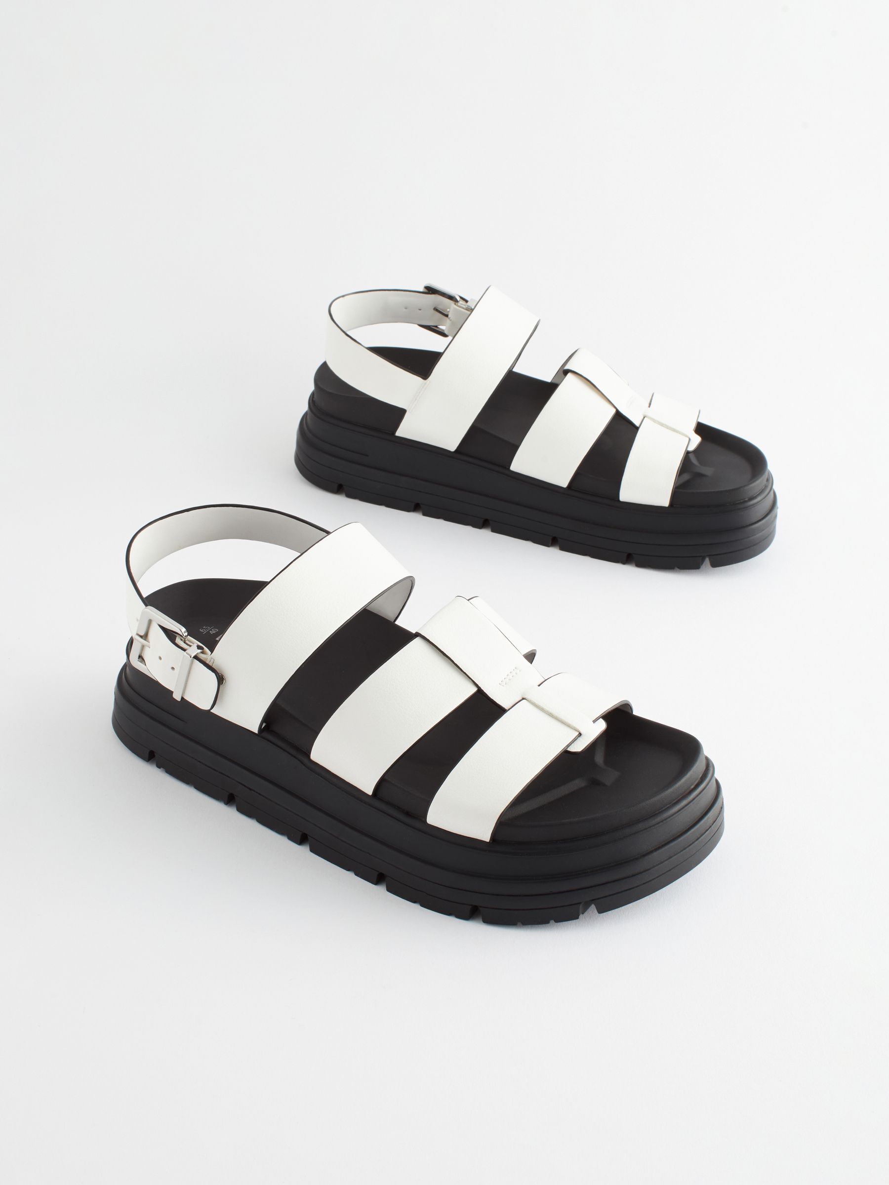 Black & white sandals discount