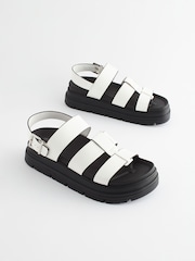 White Gladiator Chunky Platform Sandals - Image 3 of 9