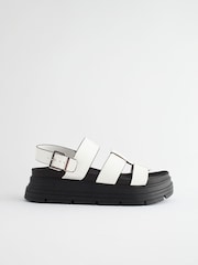 White Gladiator Chunky Platform Sandals - Image 4 of 9