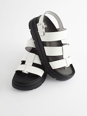 White Gladiator Chunky Platform Sandals - Image 6 of 9