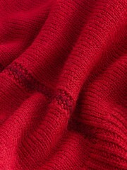 Red Oversized Roll Neck Jumper - Image 5 of 5
