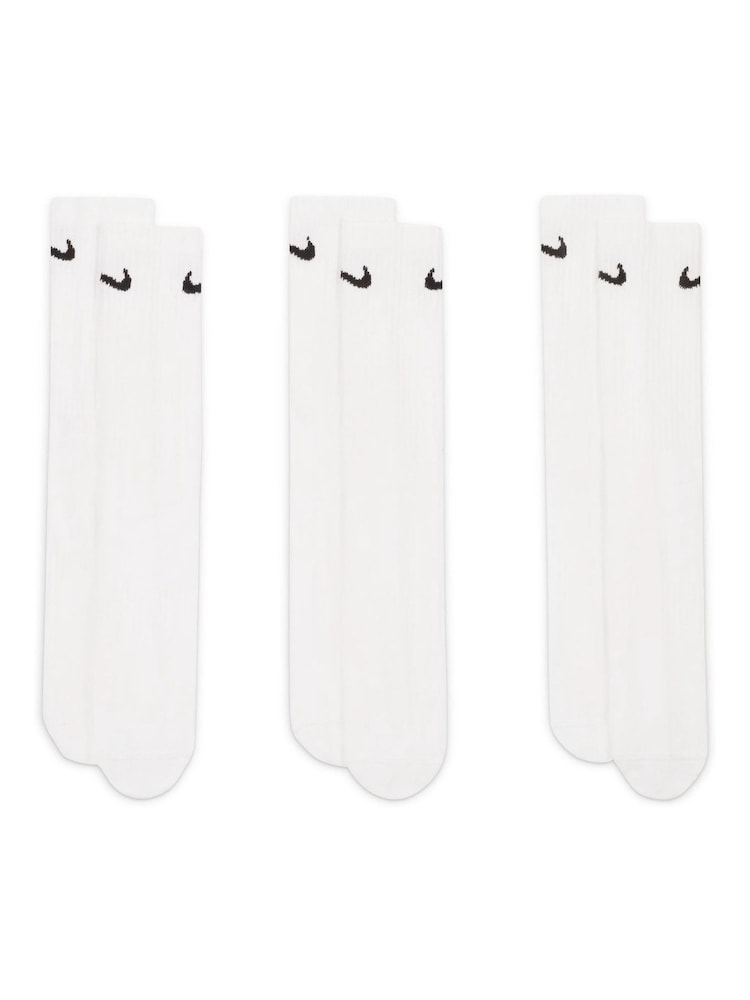 Nike White Everyday Lightweight Socks 3 Pack - Image 2 of 4