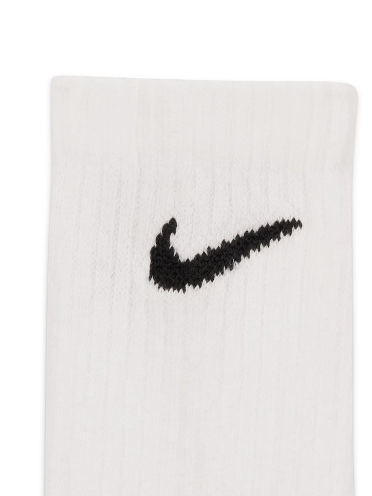 Nike White Everyday Lightweight Socks 3 Pack - Image 4 of 4