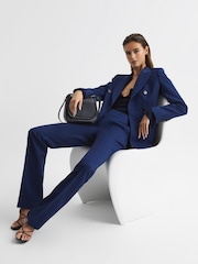 Reiss Navy Kali Wool Double Breasted Suit Blazer - Image 6 of 6