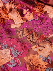 Rochie mini din jacard cu mânecă bufantă Another Sunday Roz Floral - Image 6 of 6