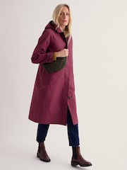 Seasalt Cornwall Purple Sea Lights Trench Coat - Image 1 of 5