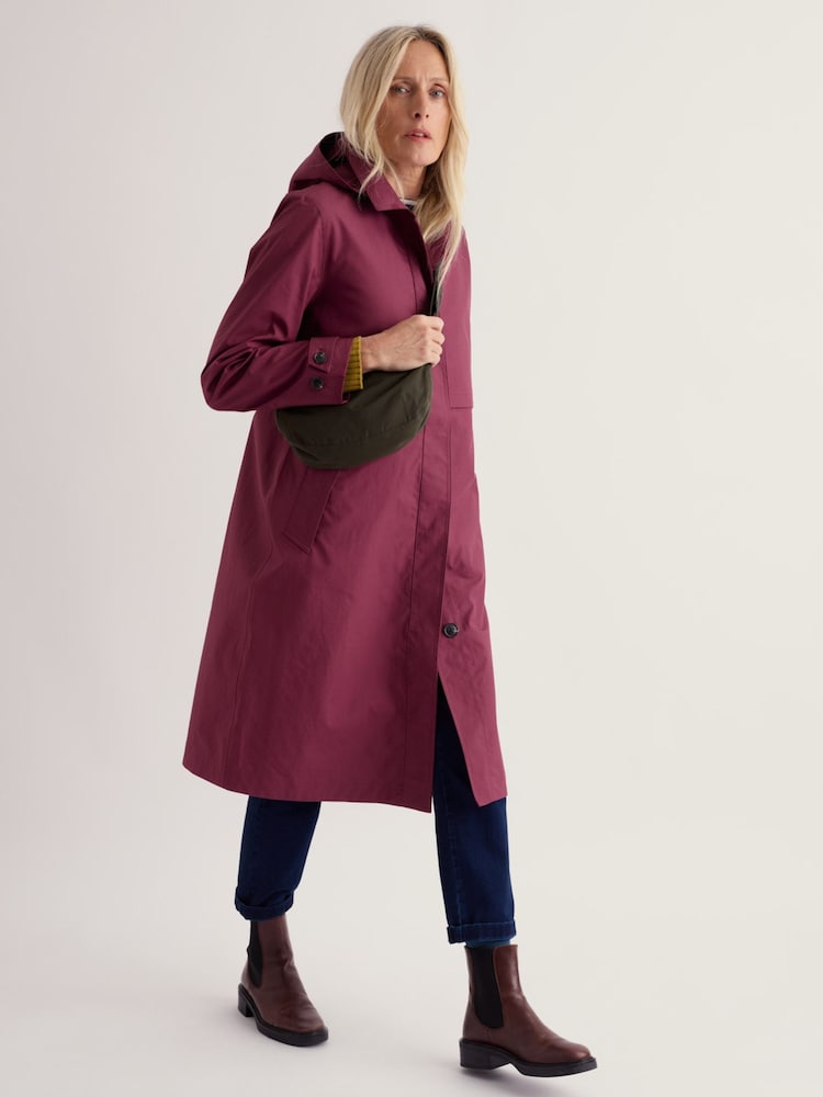 Seasalt Cornwall Purple Sea Lights Trench Coat - Image 1 of 5 Seasalt Cornwall Purple Sea Lights Trench Coat - Image 1 of 5