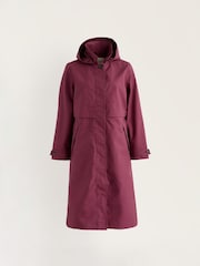 Seasalt Cornwall Purple Sea Lights Trench Coat - Image 4 of 5
