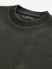 Green 100% Cotton Rib Crew Neck Knitted Tank - Image 5 of 6