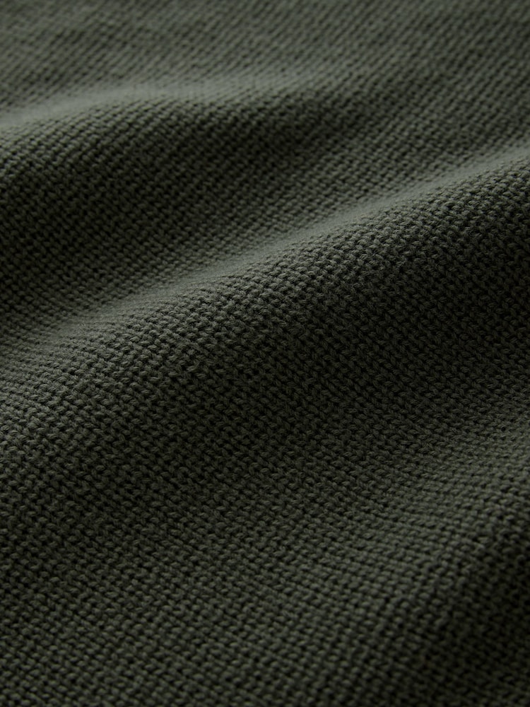 Green 100% Cotton Rib Crew Neck Knitted Tank - Image 6 of 6