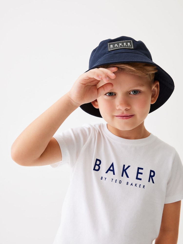 Baker by Ted Baker Boys Navy Bucket Hat - Image 2 of 6