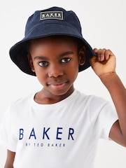 Baker by Ted Baker Boys Navy Bucket Hat - Image 3 of 6
