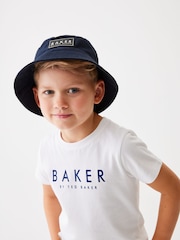 Baker by Ted Baker Boys Navy Bucket Hat - Image 4 of 6