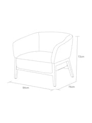 French Connection Sage Green Mika Teddy Boucle Accent Chair - Image 7 of 7