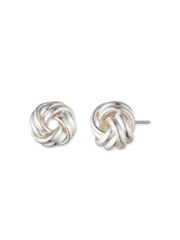 Lauren by Ralph Lauren Silver Tone Knot Earrings - Image 1 of 3