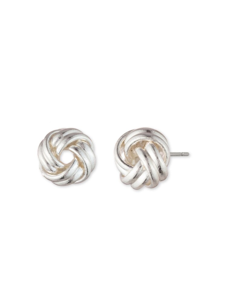 Lauren by Ralph Lauren Silver Tone Knot Earrings - Image 1 of 3