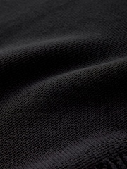 Black 100% Cotton Rib Crew Neck Knitted Tank - Image 7 of 7