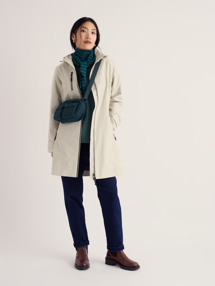 Seasalt Cornwall Mid Natural Coverack Waterproof Coat - Image 1 of 5 Seasalt Cornwall Mid Natural Coverack Waterproof Coat - Image 1 of 5