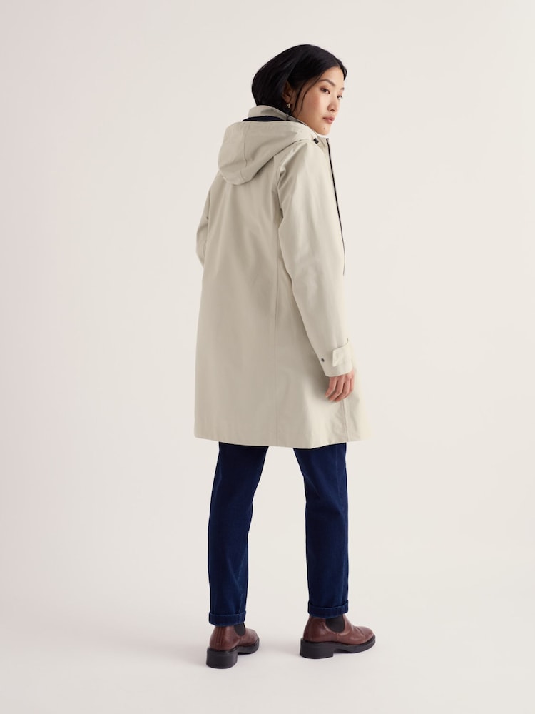 Seasalt Cornwall Mid Natural Coverack Waterproof Coat - Image 2 of 5 Seasalt Cornwall Mid Natural Coverack Waterproof Coat - Image 2 of 5
