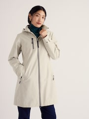 Seasalt Cornwall Mid Natural Coverack Waterproof Coat - Image 3 of 5