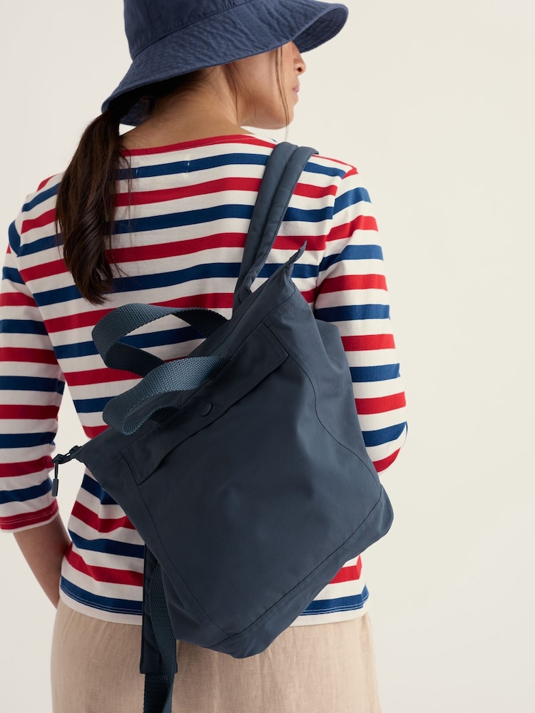 Seasalt Cornwall Blue Porthlynn Waterproof Backpack - Image 1 of 6 Seasalt Cornwall Blue Porthlynn Waterproof Backpack - Image 1 of 6