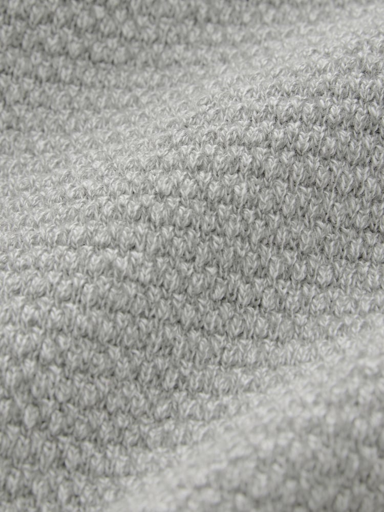 Grey Gingham Crew Neck Regular 100% Cotton Mock Shirt Jumper - Image 7 of 7