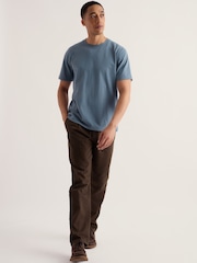 Seasalt Cornwall Blue Slate Mens Merthen 100% Cotton T-Shirt - Image 1 of 5