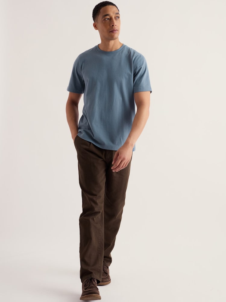 Seasalt Cornwall Blue Slate Mens Merthen 100% Cotton T-Shirt - Image 1 of 5 Seasalt Cornwall Blue Slate Mens Merthen 100% Cotton T-Shirt - Image 1 of 5