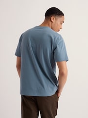 Seasalt Cornwall Blue Slate Mens Merthen 100% Cotton T-Shirt - Image 3 of 5