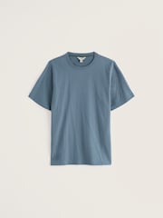 Seasalt Cornwall Blue Slate Mens Merthen 100% Cotton T-Shirt - Image 4 of 5