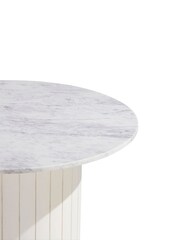 Barker and Stonehouse White Calliope Marble 75cm Coffee Table - Image 3 of 5