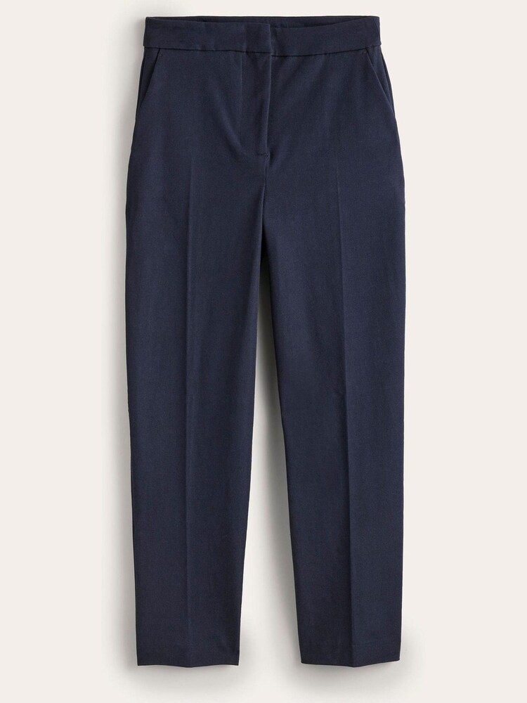 Boden Blue Bi-Stretch Tapered Trousers - Image 6 of 6