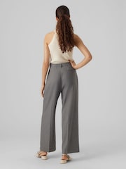 VERO MODA Grey Wide Leg High Waisted Smart Tailored Trousers - Image 2 of 5