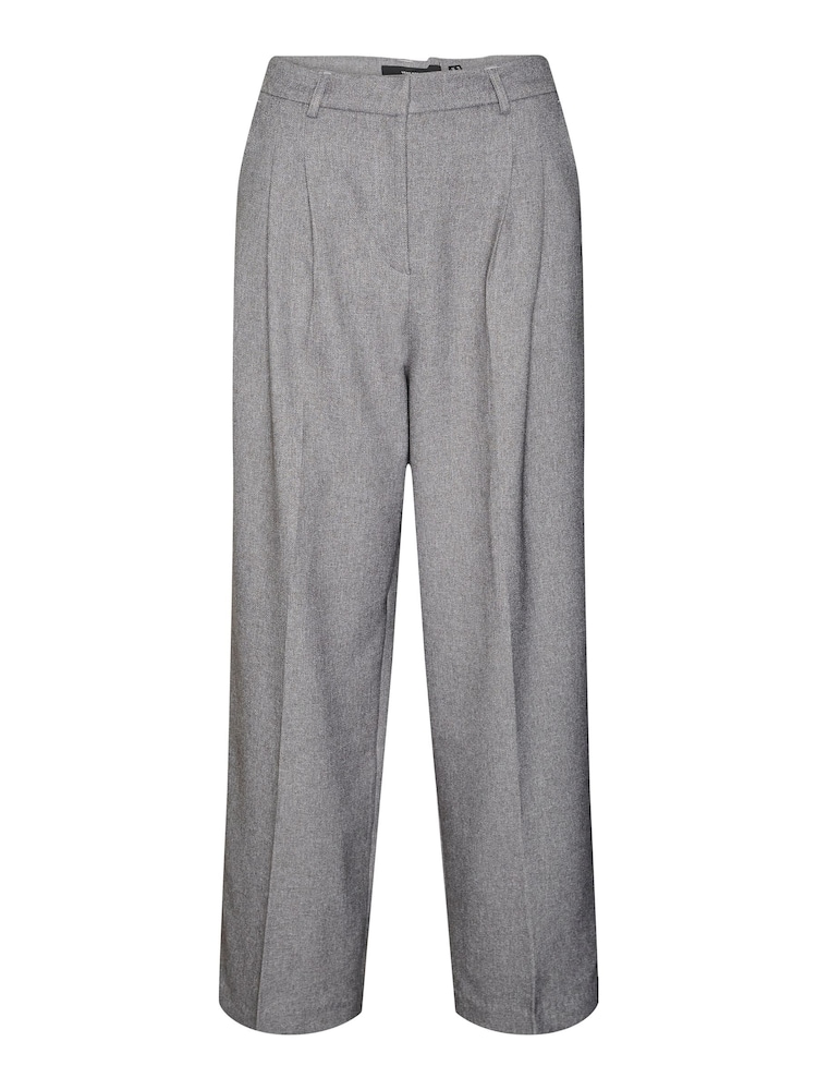 VERO MODA Grey Wide Leg High Waisted Smart Tailored Trousers - Image 5 of 5