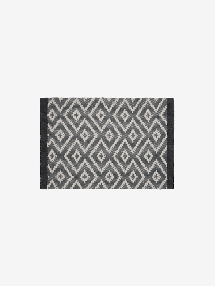 Grey Geo Diamond Doormat - Image 6 of 6
