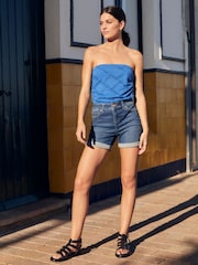 Mid Blue Denim Denim Boy Short - Image 2 of 6