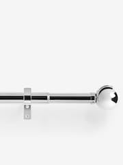 Chrome Ball Finial Extendable Curtain 28mm Pole Kit - Image 1 of 5