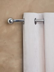 Chrome Ball Finial Extendable Curtain 28mm Pole Kit - Image 2 of 5