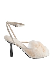 Bone White Forever Comfort® Real Feather Heel Sandals - Image 2 of 5