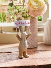 Pearl White You Got This You Go Girl Rosie The Rabbit Ornament - Image 1 of 5