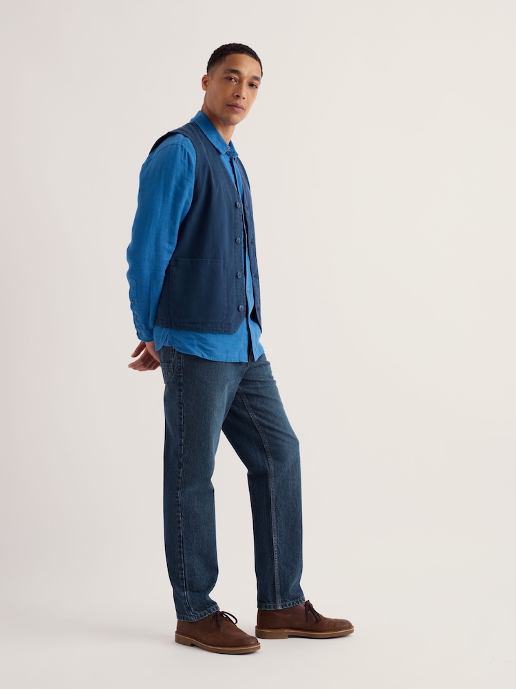 Seasalt Cornwall Blue Tollgate Waistcoat - Image 1 of 5