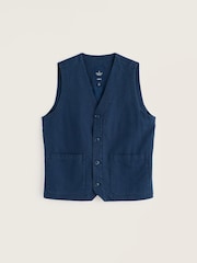 Seasalt Cornwall Blue Tollgate Waistcoat - Image 4 of 5