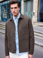 Brown Smart Check Shacket - Image 1 of 16